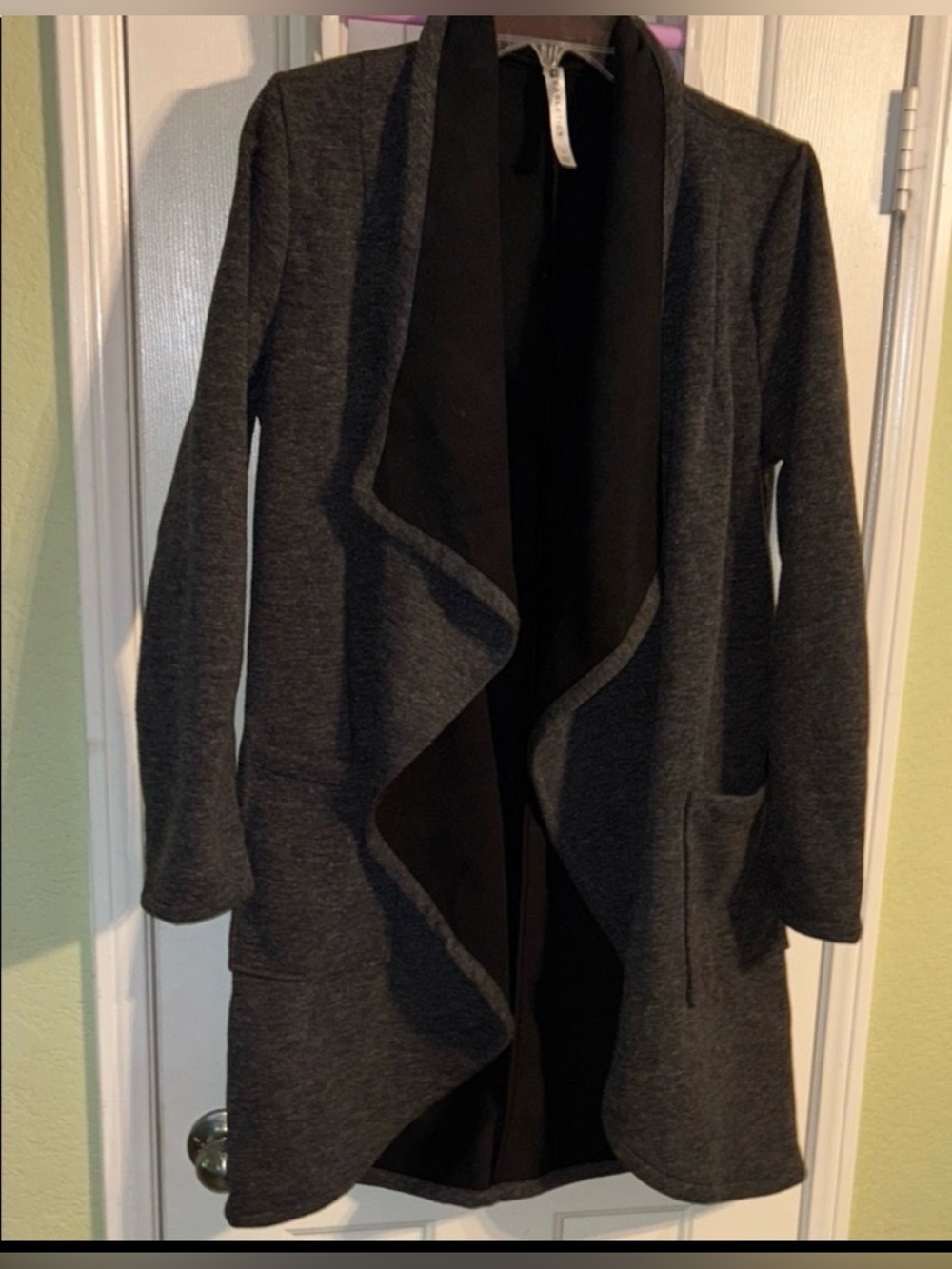 Fabletics Gray Open Front Cardigan, Large, EUC